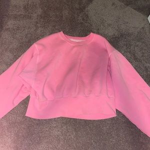 TNA SWEATSHIRT CROPPED PINK